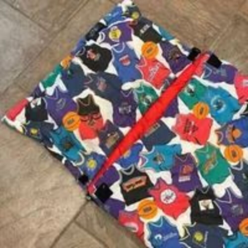 Vintage 1990's NBA sleeping bag with jersey logos